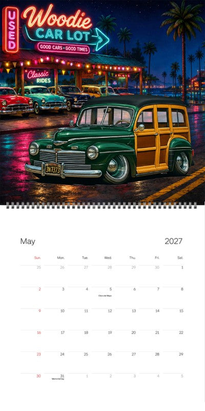 2027 Woodie Neon Calendar 3N7373-CA