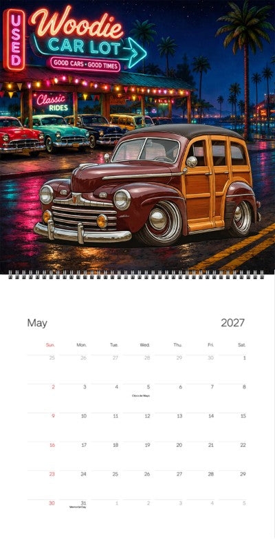 2027 Woodie Neon Calendar 3P3449-CA