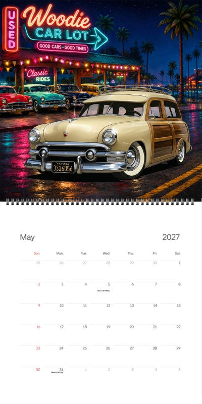 2027 Woodie Neon Calendar 3S16056-CA