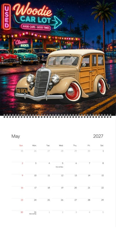 2027 Woodie Neon Calendar 3U5874-CA