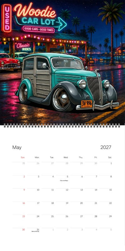 2027 Woodie Neon Calendar 3V996-CA