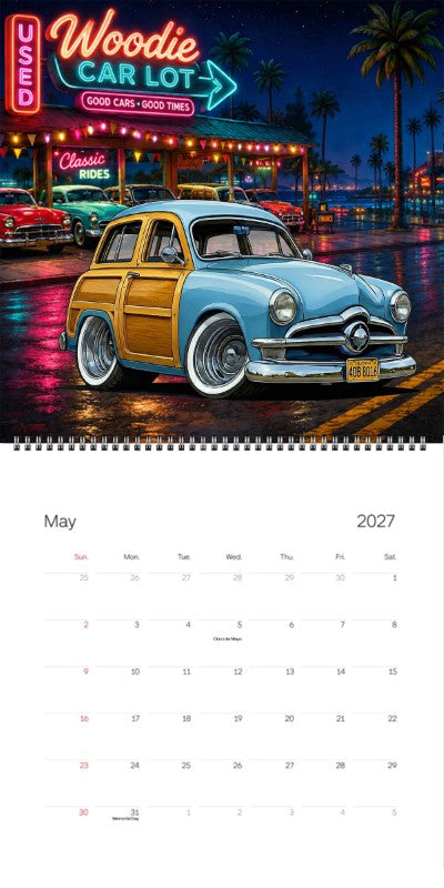 2027 Woodie Neon Calendar 40B8016-CA