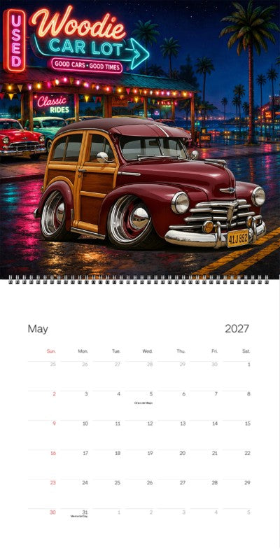 2027 Woodie Neon Calendar 41J992-CA