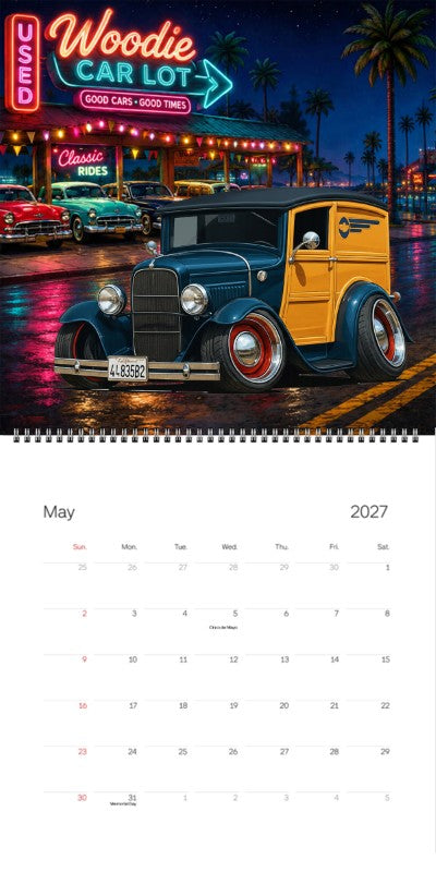 2027 Woodie Neon Calendar 44835B2-CA