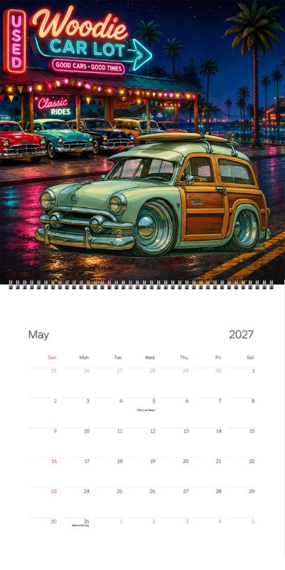 2027 Woodie Neon Calendar 4A41040-CA