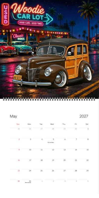 2027 Woodie Neon Calendar 4A8233-CA