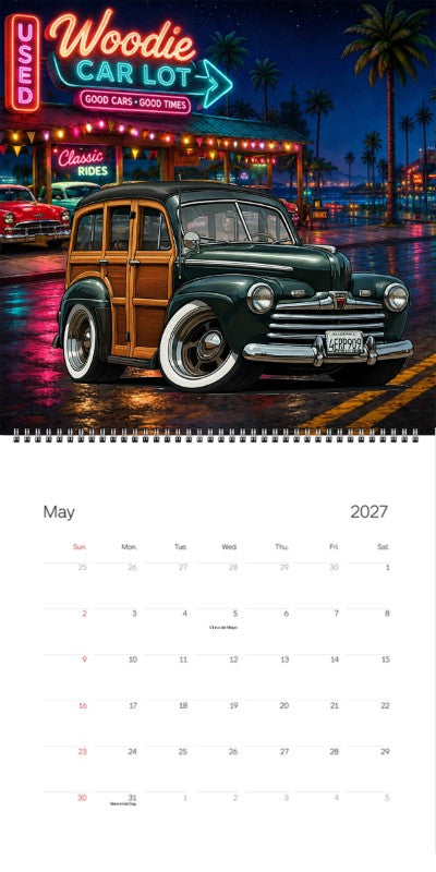 2027 Woodie Neon Calendar 4ERP909-CA