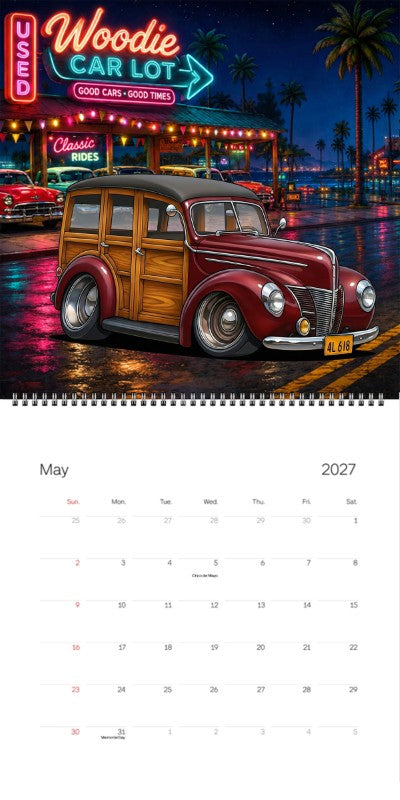 2027 Woodie Neon Calendar 4L618-CA