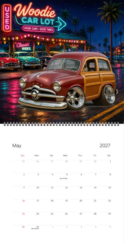 2027 Woodie Neon Calendar 4T9WOOD-CA