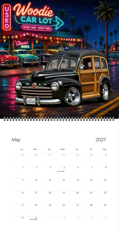 2027 Woodie Neon Calendar 4ZRH804-CA