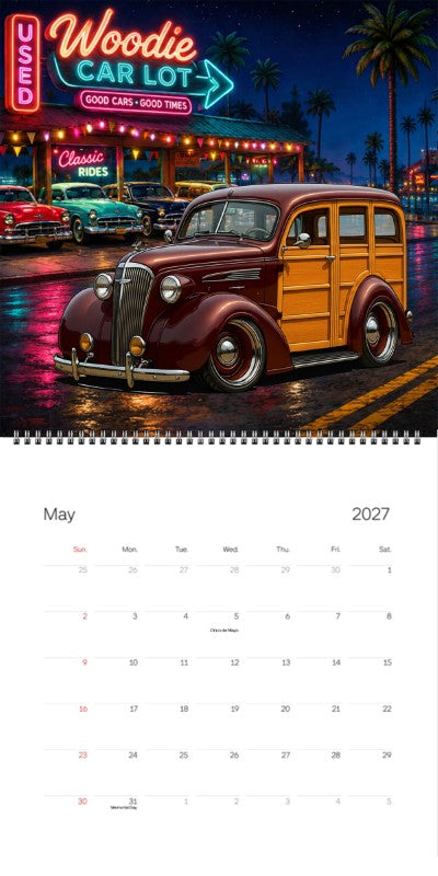 2027 Woodie Neon Calendar 5CZX655-CA
