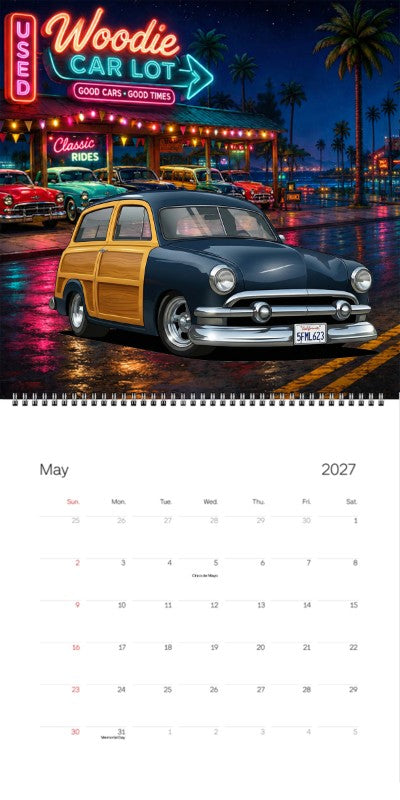 2027 Woodie Neon Calendar 5FML623-CA