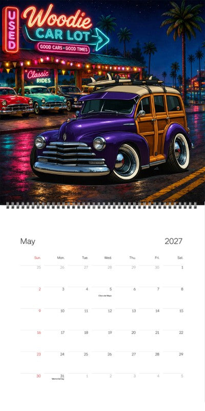 2027 Woodie Neon Calendar 5GBR330-CA