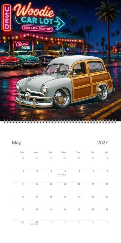 2027 Woodie Neon Calendar 5MML913-CA