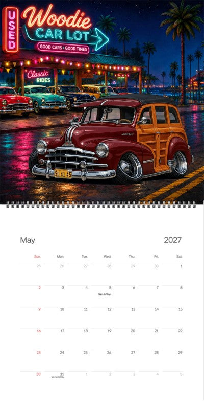 2027 Woodie Neon Calendar 5U4145-CA