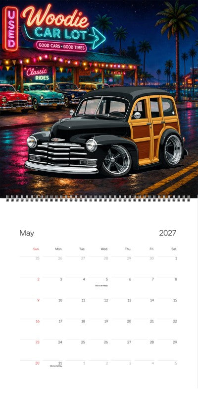 2027 Woodie Neon Calendar 5UKR164-CA