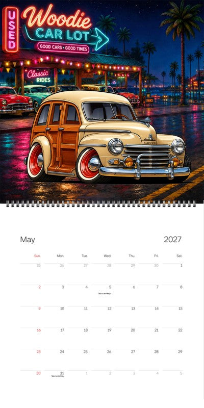 2027 Woodie Neon Calendar 5YBR785-CA