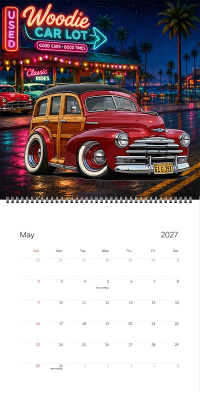 2027 Woodie Neon Calendar 61G391-CA