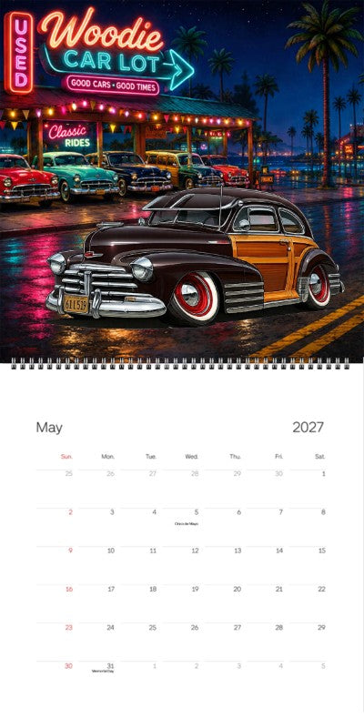 2027 Woodie Neon Calendar 61L519-CA