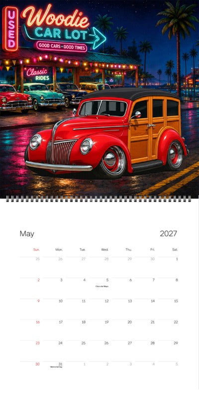 2027 Woodie Neon Calendar 6CCT016-CA