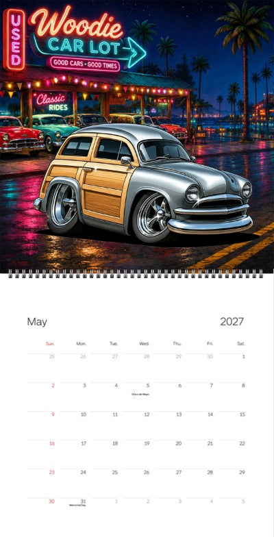 2027 Woodie Neon Calendar 6CMT115-CA