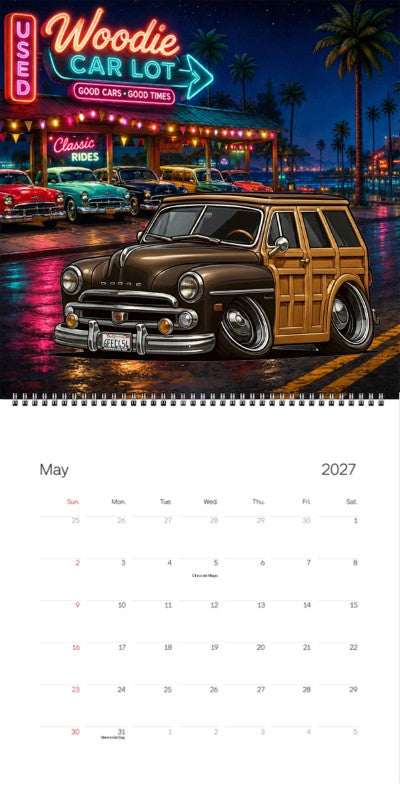 2027 Woodie Neon Calendar 6FEC454-CA