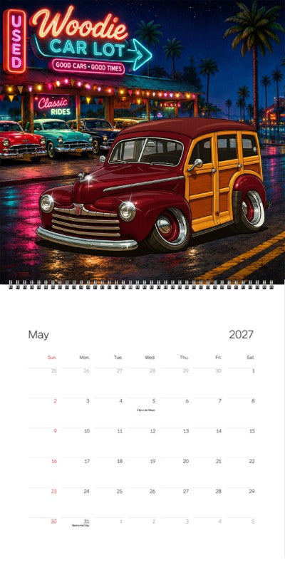 2027 Woodie Neon Calendar 6H6351-CA