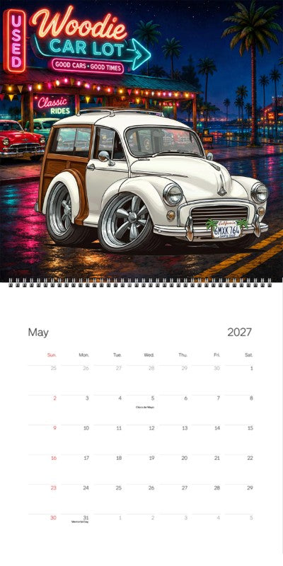 2027 Woodie Neon Calendar 6MXK764-CA