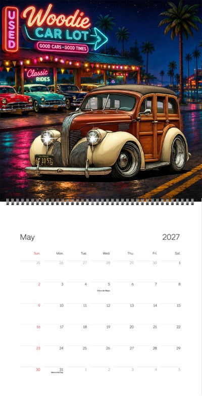 2027 Woodie Neon Calendar 6Y1053-CA