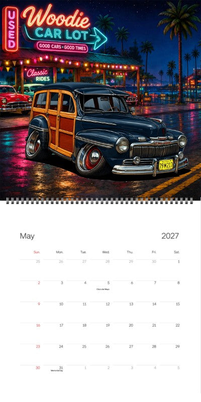 2027 Woodie Neon Calendar 79M217-CA