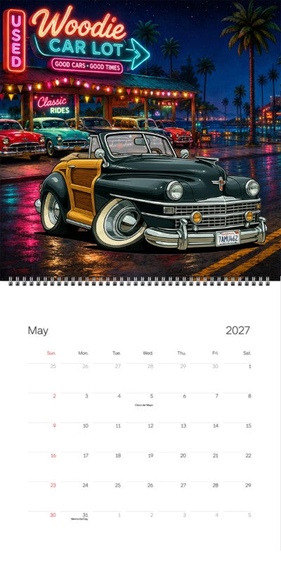 2027 Woodie Neon Calendar 7AMU462-CA