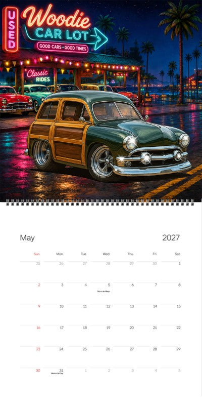 2027 Woodie Neon Calendar 7DDJ466-CA