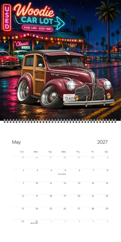 2027 Woodie Neon Calendar 7DLW604-CA