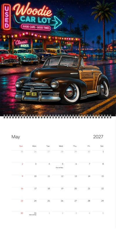 2027 Woodie Neon Calendar 7ELA466-CA