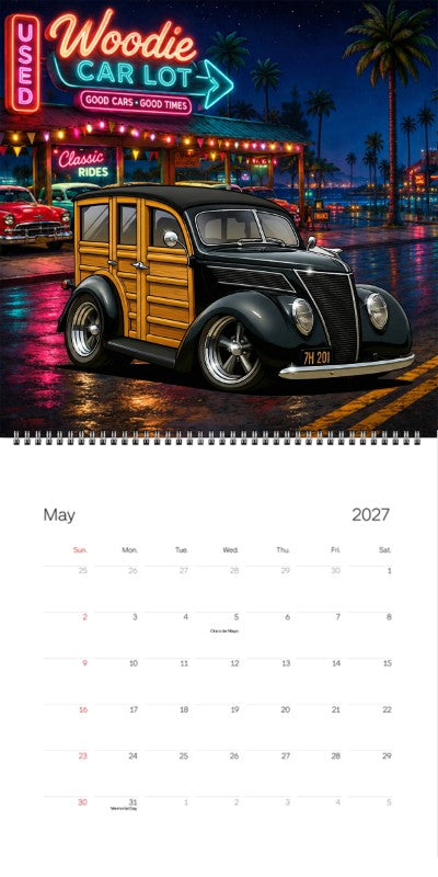 2027 Woodie Neon Calendar 7H201-CA