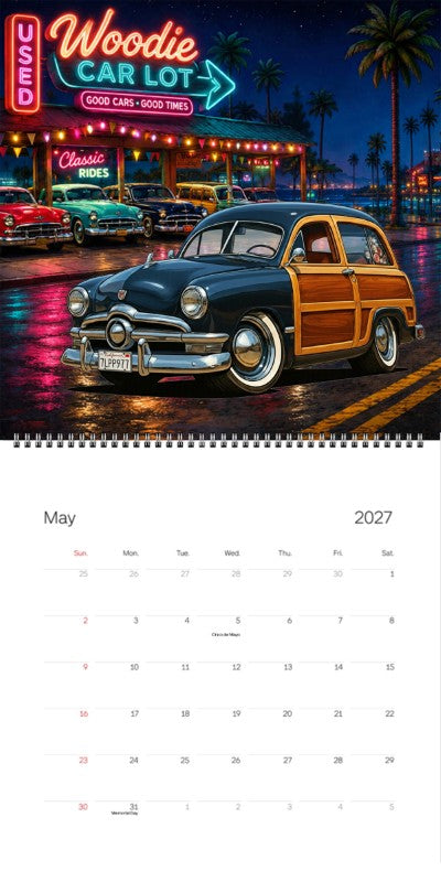 2027 Woodie Neon Calendar 7LPP977-CA