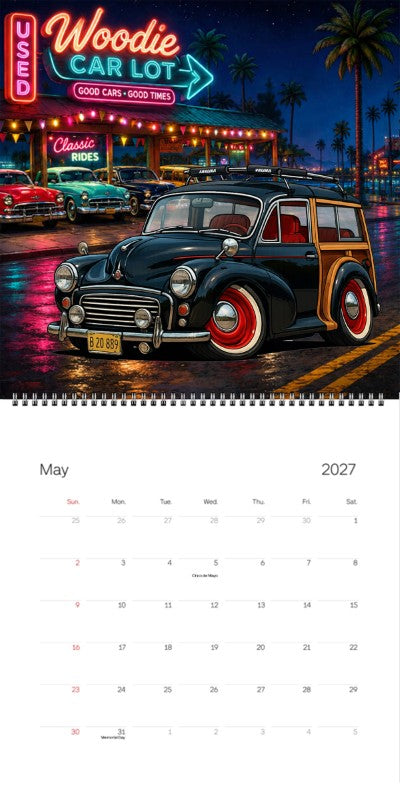 2027 Woodie Neon Calendar 7VFH252-CA