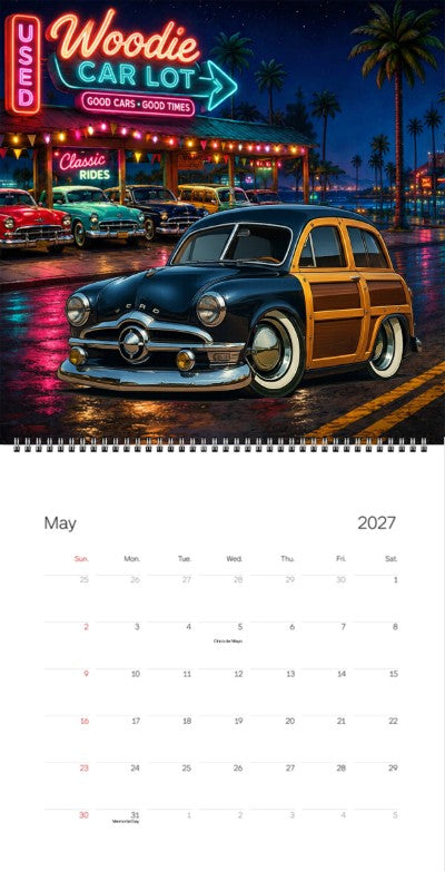 2027 Woodie Neon Calendar 7YOS690-CA
