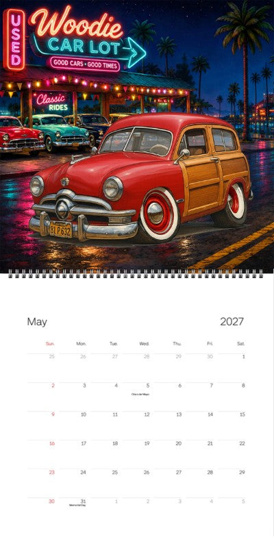 2027 Woodie Neon Calendar 81P632-CA