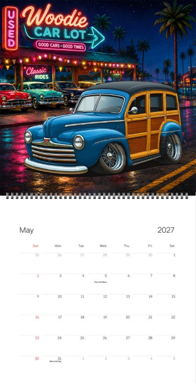2027 Woodie Neon Calendar 888PKU-CA