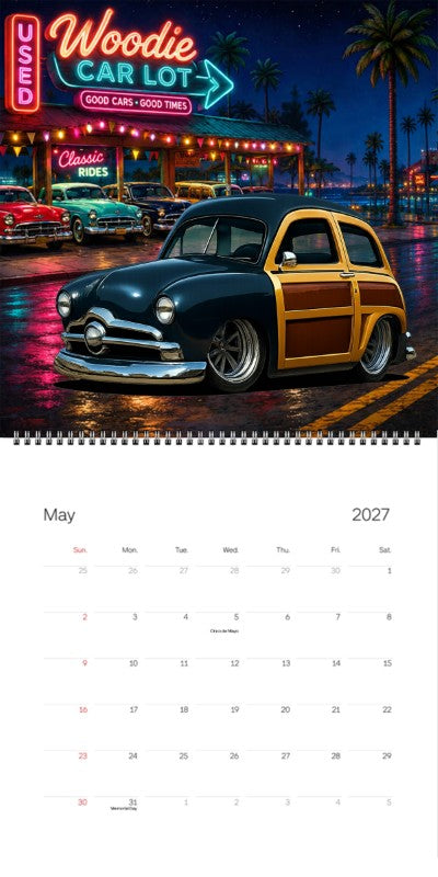 2027 Woodie Neon Calendar 8FJY151-CA