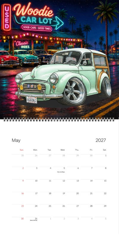 2027 Woodie Neon Calendar 8GQZ041-CA