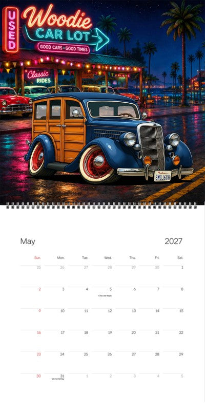 2027 Woodie Neon Calendar 8MQJ608-CA