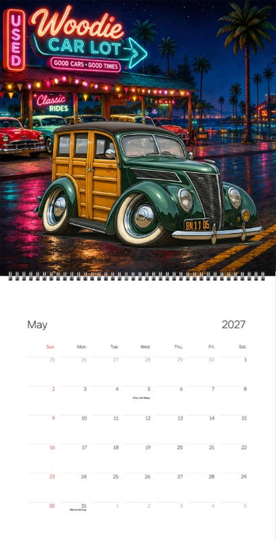2027 Woodie Neon Calendar 8N1105-CA