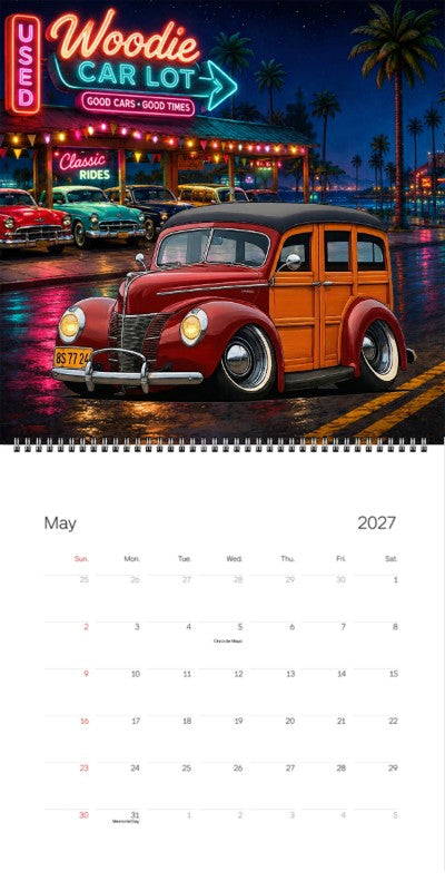 2027 Woodie Neon Calendar 8S7724-CA