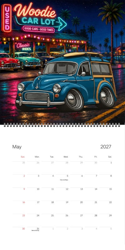 2027 Woodie Neon Calendar 8UCV806-CA