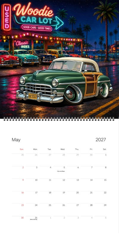 2027 Woodie Neon Calendar 8X3007-CA