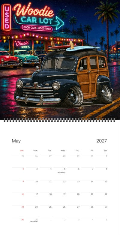 2027 Woodie Neon Calendar 90G463-CA