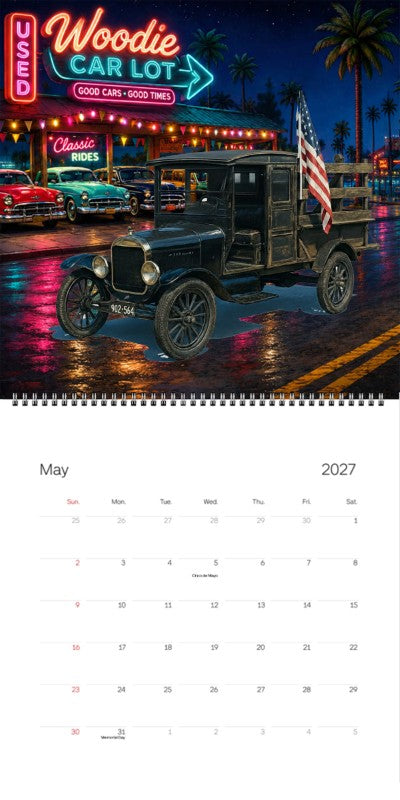 2027 Woodie Neon Calendar 912564-CA