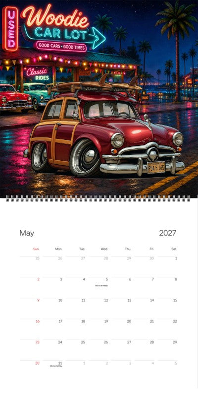 2027 Woodie Neon Calendar 95A5165-CA
